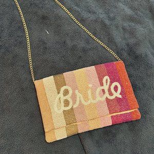 Multicolored Bride Clutch